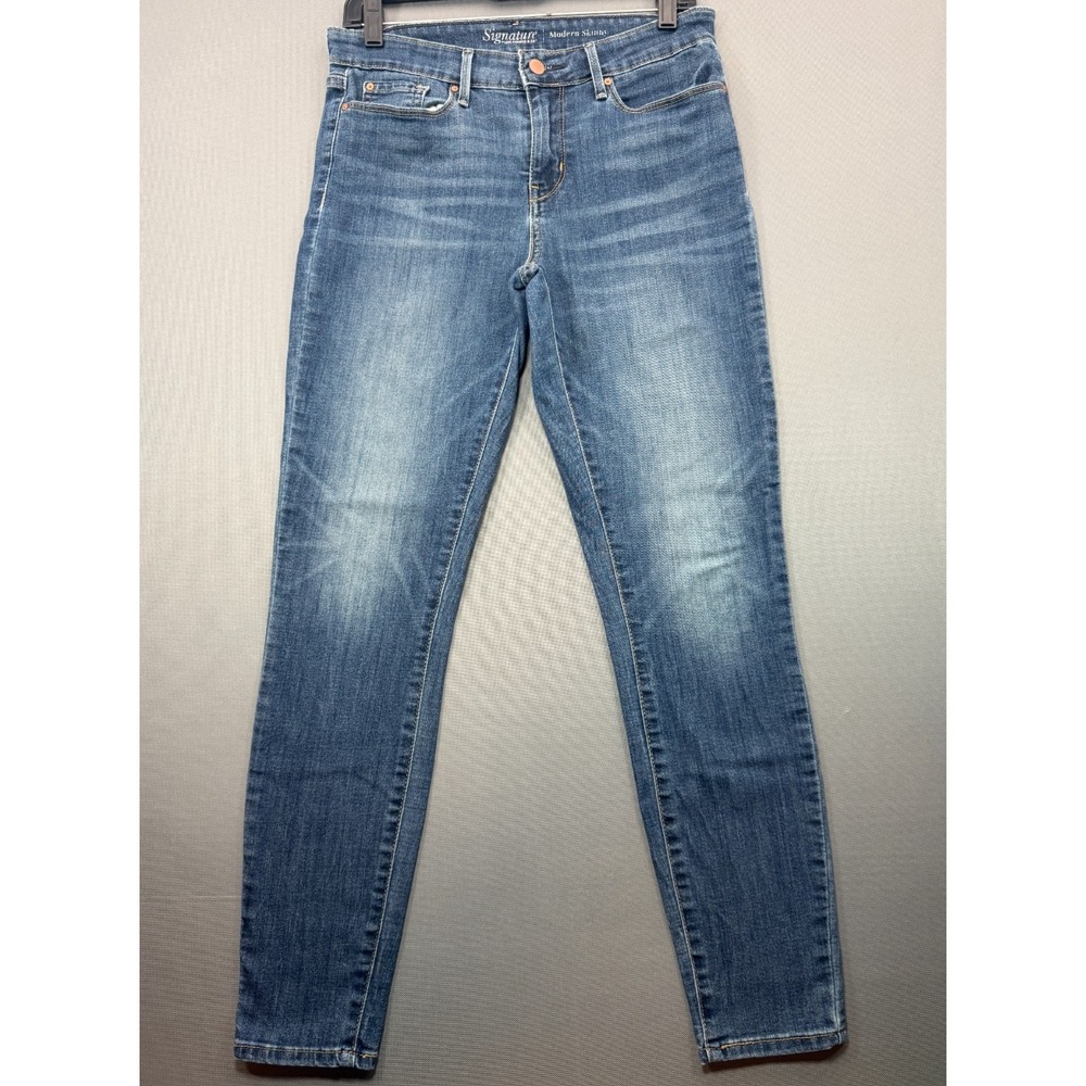 Signature Levi Strauss Modern Skinny Jeans Blue Med Wash Stretch Women's 8 - W29
